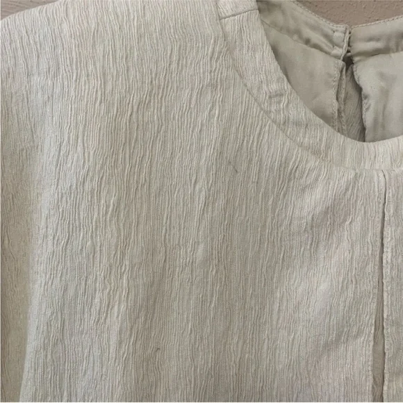 Johanna Ortiz Amor Es Belted Textured Crepe Top Cream White Beige Size 0 New NWT - Picture 12 of 12